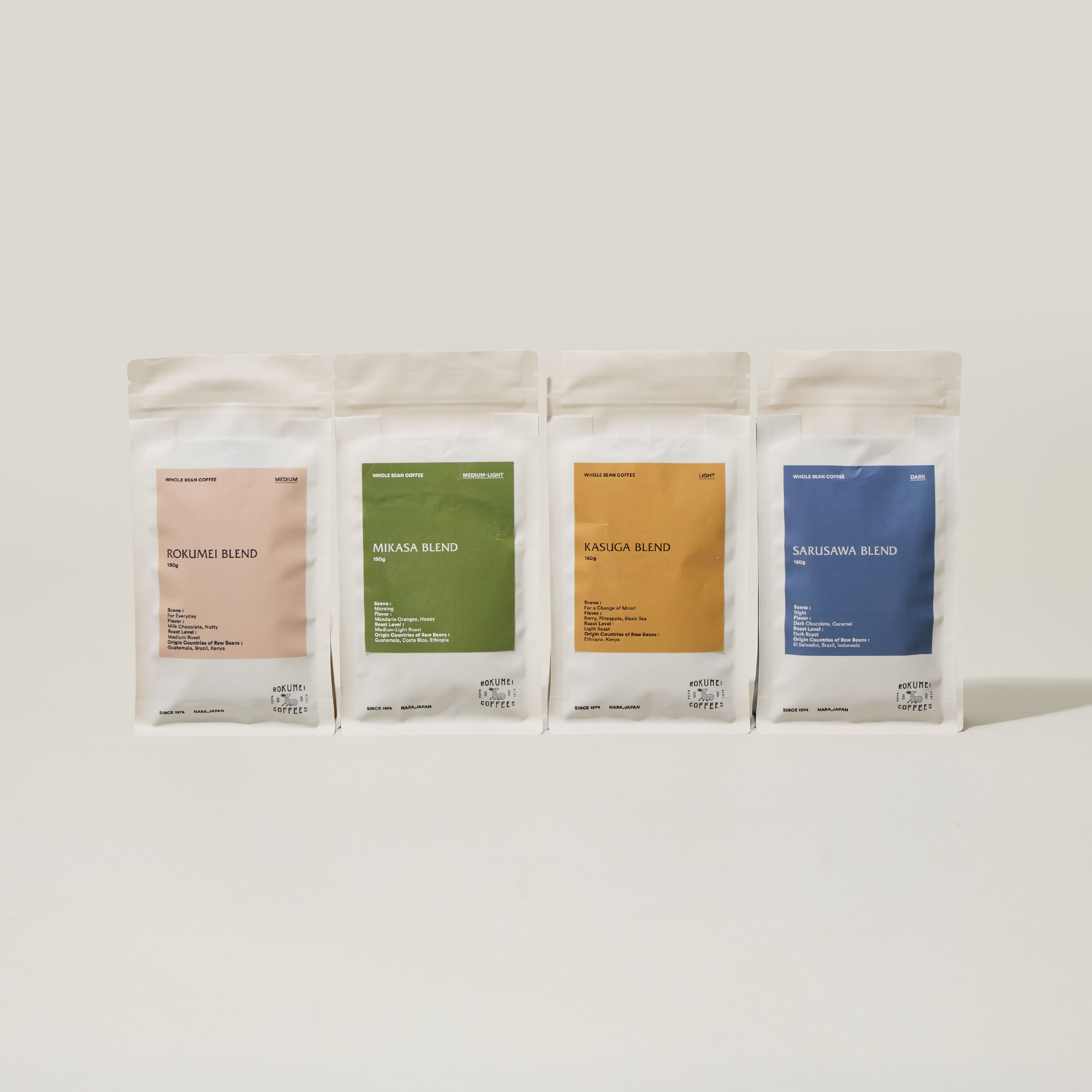 日常を豊かにするブレンド4種+季節のブレンドセット 各150g | ロクメイ