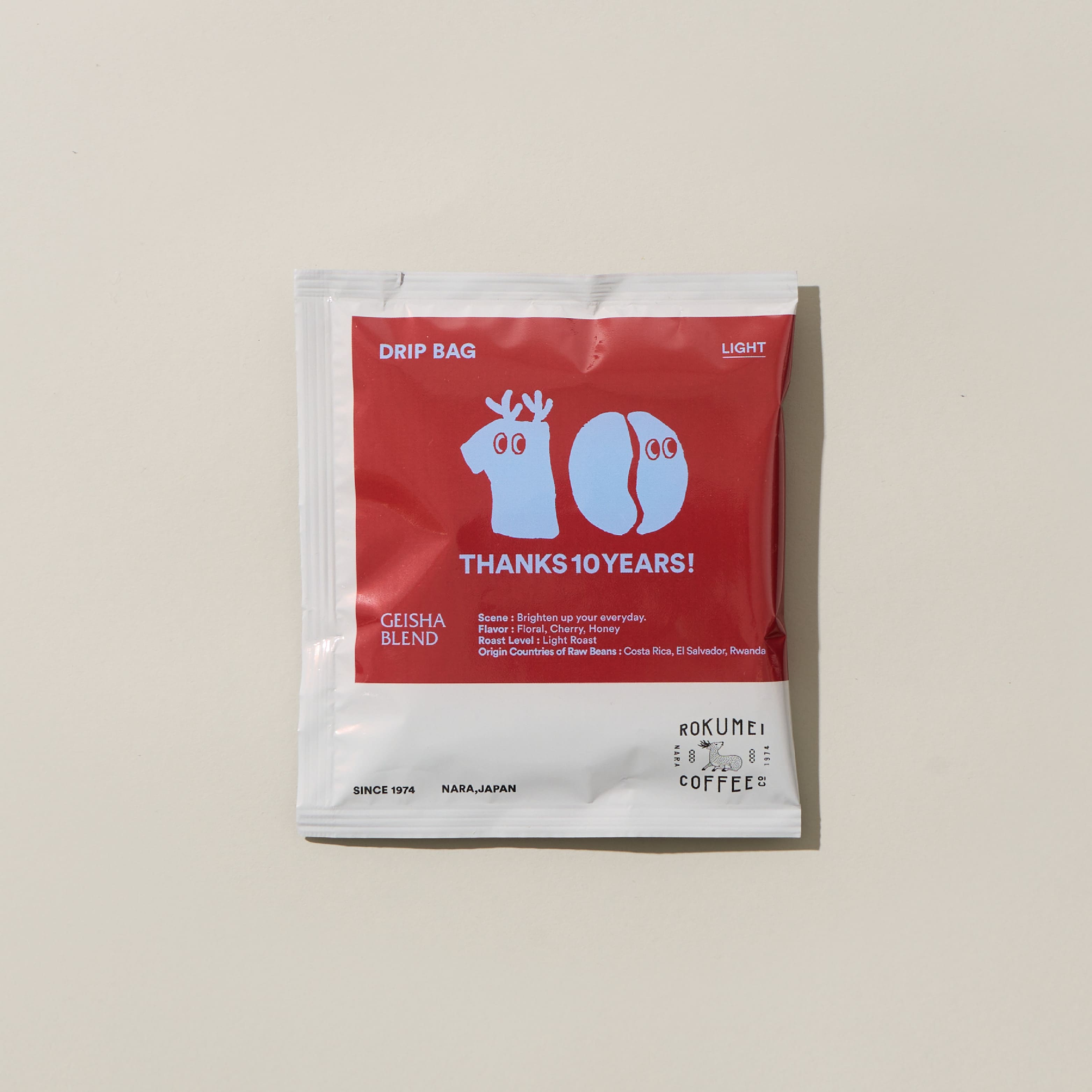 10TH ANNIVERSARY GEISHA BLEND | ドリップバッグ | ロクメイコーヒー